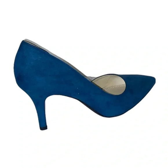 ANNE KLEIN | iflex 1551 Combat Blue Suede Pump Heel Size 9M (NWOB) - Picture 2 of 7